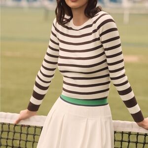 Anthropologie Maeve Long Sleeve Shrunken Crewneck Sweater